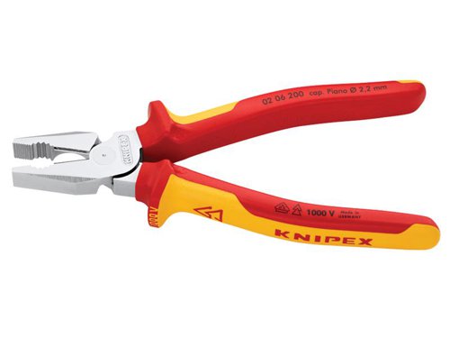 KPX0206200 Knipex VDE High Leverage Combination Pliers 200mm