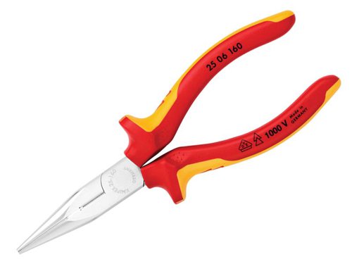 KPX VDE Snipe Nose Side Cutting Pliers (Radio) 160mm