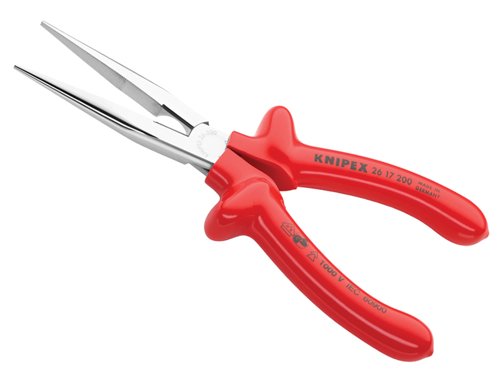 KPX VDE Snipe Nose Side Cutting Pliers Dipped Handles 200mm
