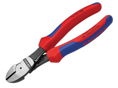 Knipex High Leverage Diagonal Cutters Multi-Component Grip with Spring 180mm
