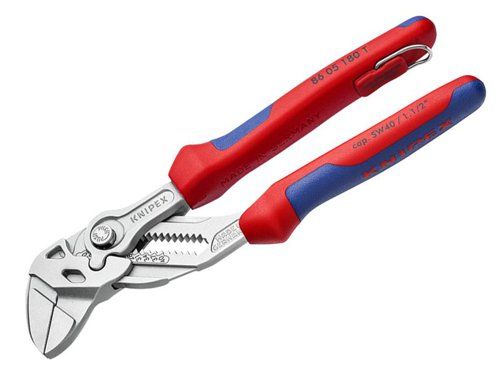 KPX8605180T Knipex Pliers Wrench Multi-Component Grip with Tether Point 180mm