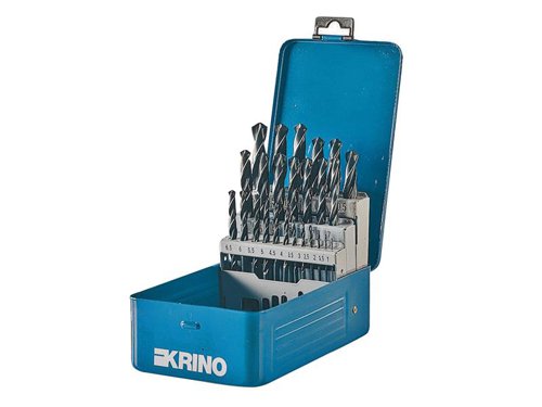KRI Rolled HSS Twist Drill Bit Set, 19 Piece