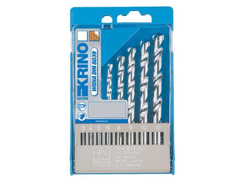 KRI Masonry Drill Bit Set, 8 Piece