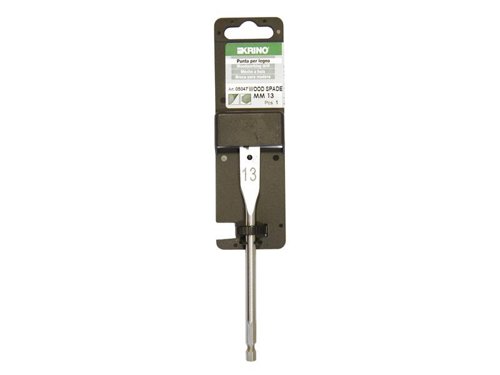 KRI Flat Wood Drill Bit 13mm Display Pack