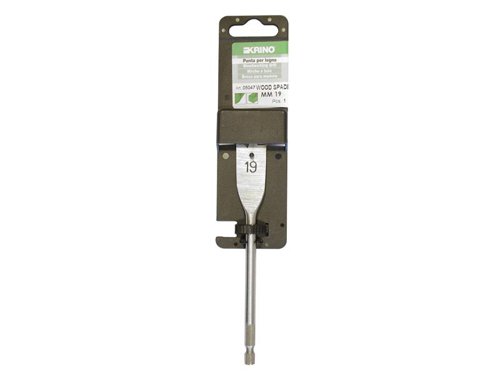 KRI Flat Wood Drill Bit 19mm Display Pack