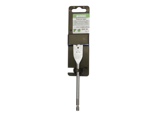 KRI Flat Wood Drill Bit 20mm Display Pack