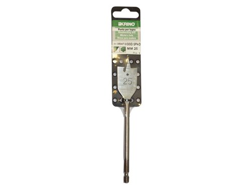 KRI Flat Wood Drill Bit 25mm Display Pack