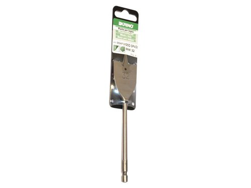 KRI Flat Wood Drill Bit 32mm Display Pack