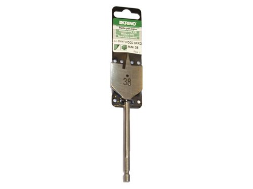 KRI Flat Wood Drill Bit 38mm Display Pack