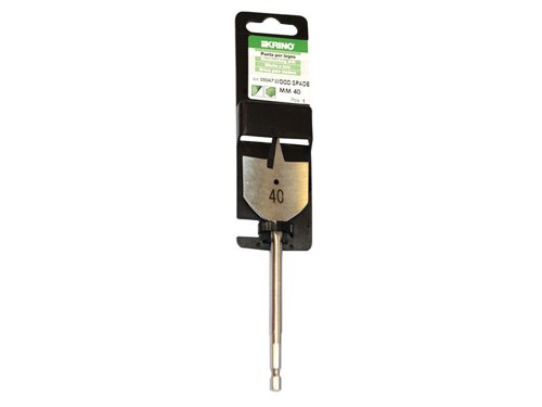 KRI Flat Wood Drill Bit 40mm Display Pack