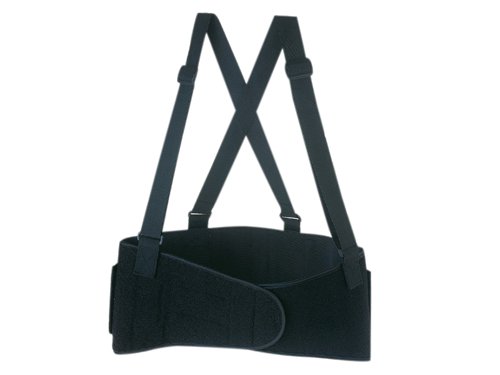 The Kuny's Elastic Back Support Belt with a 203mm (8in) wide heavy-duty elastic back panel, and 127mm (5in) wide heavy elastic side bands for perfect fit.It has 32mm (1.1/4in) wide elastic adjustable braces with 4 internal stays which provide extra support, and tapered front panels for comfort while bending.Specification:Fit’s waist sizes: 29in to 46in.