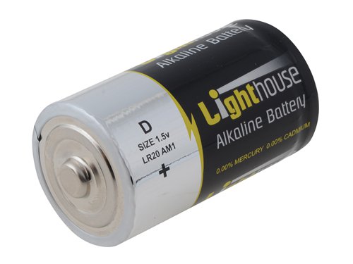 Lighthouse D LR20 Alkaline Batteries 14800 mAh (Pack 2)
