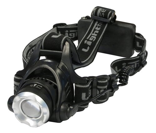 Lighthouse Elite Focus Rechargeable Headlight with focus control and 3 output options: high, low or strobe. This top of the range headlight features the very latest LED that provides a super bright beam of light from a single source. LEDs are unsurpassed in both output and efficiency providing long running times with a life span of over 100,000 hours.The headlight's powerful rechargeable Li-ion batteries will provide a 350 lumen beam lasting up to 5 hours or a 150 lumen beam for up to 10 hours on a single charge. Fitted with a virtually unbreakable polycarbonate optical reflector lens and an adjustable head strap with an adjustable lamp that tilts up to 90°. It is shockproof and rain resistant.Supplied complete with a mains charger.Remove plastic tab from battery compartment before use.Specification:Output: 150/350 lumensRun Time: 5/10 hoursBeam Distance: 80/100mPower: 2 x 3.7v Li-ion 2000mAh 18650 RechargeableCharge Time: 5 hoursWeight: 182g exc. batteries