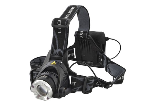 The Lighthouse Elite 3W LED Zoom Headlight has a super-bright CREE XPE LED, with 3 functions: high, low and signal (strobe) when you want to draw attention. You can also focus the beam and adjust the head 90° to shine light where you need it.This headtorch is both shock and rain resistant which makes it ideal for outdoor use, and will provide a constant bright light for up to 8 hours on one set of AA batteries. Ideal for anyone who needs to keep their hands free, whether working on the jobsite, cycling, camping or any number of activities or tasks.Specification:Output: 60/120 lumensRun Time: 8 hoursBeam Distance: 80/100mPower: 4 x AA batteries (supplied)Weight: 327g