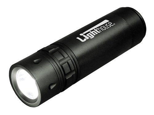 The Lighthouse Rechargeable LED Pocket Torch features a super white 120 lumen LED. Its compact, lightweight body is manufactured from high grade aluminium. Operated via a clever rotating collar switch, the torch will provide up to 4 hours of light from a full battery charge.Powered by a rechargeable 3.7V 350mAh Li-ion battery. To charge, simply unscrew the tail cap and plug the torch into any convenient USB power source. The charging light will glow red and change to green when the battery is fully charged and ready for use. The torch can be top-up charged at any time to ensure it is always ready for use.SpecificationOutput: 120 lumensRun Time: 4 hours MaxBeam Distance: 80/100mPower: 1 x Li-ion 3.7V 350mAh rechargeableCharge Time: Approx 2 hoursDimensions: 97 x 27mm