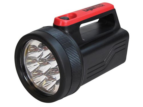 The Lighthouse High-Performance 8 LED Spotlight has a tough ABS casing that is both water and impact resistant. Fitted with 8 bright LEDs. This handy spotlight offers a low cost, one stop option and is the perfect choice where several spotlights are required and is extremely useful in many situations.Complete with a heavy-duty 6V battery and wrist strap, this spotlight is ready for use in seconds.SpecificationRun Time: 12 hoursPower: 6V battery (supplied)