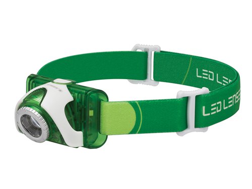 LED6103 Ledlenser SEO3 LED Headlamp - Green (Test-It Pack)