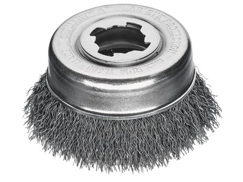LES X-Lock Crimped Cup Steel Brush 85mm Non Spark