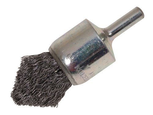 Lessmann Pointed End Brush with Shank 23/68 x 25mm, 0.30 Steel Wire