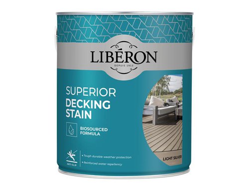 Liberon Superior Decking Stain Light Silver 2.5 litre