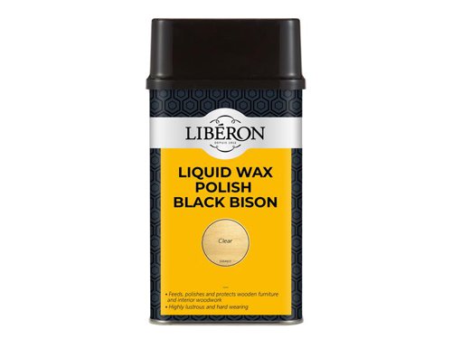 LIBBLWCL500N Liberon Liquid Wax Polish Black Bison Clear 500ml