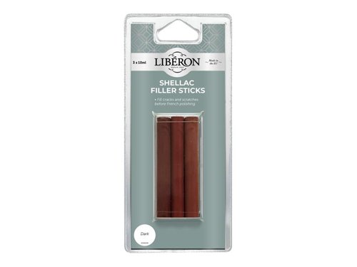 LIBSFSDN Liberon Shellac Filler Sticks Dark (3 Pack)