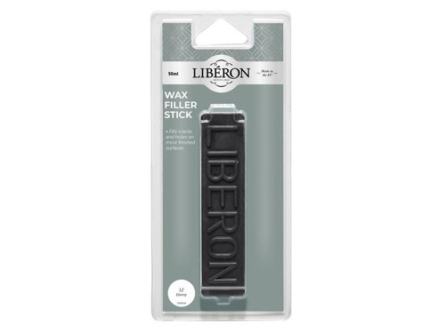 Liberon Wax Filler Sticks repair cracks, splits and small to medium sized holes without sanding or having to strip the finish. You can apply without a heat source and no shrinkage make them ideal for use on finished furniture and other articles. For interior use only.Available in a wide range of intermixable wood colours.1 x Liberon Wax Filler Stick 12 Ebony 50g