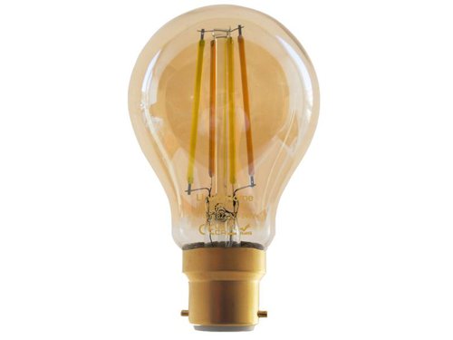 The Link2Home Wi-Fi LED Filament Dimmable Bulb combines a beautiful rustic golden lamp with modern control. Move across the white light spectrum from an ultra-warm 1,800K through to a cool 2,700K. You can also dim the light via the Link2Home Pro app (Free).Control your home atmosphere via app control or voice.Using the Link2Home Pro app, you can set up precise timers that can be customised by days of the week. Set up countdown timers too. You can group multiple lights together to control one room, one house, or control each light individually.Fully integrated with Amazon Alexa and Google Assistant. Just ask your smart speaker to control your light device or group by saying 'Alexa turn on the hallway' or 'Hey Google! Turn on the living room lamp'.System Requirements:Wi-Fi ConnectionMobile or tablet with iOS 8 or later, or Android 4.1 or laterLink2Home Pro Account (Free)The Link2Home Wi-Fi LED GLS Filament Dimmable 4.5W bulb has a 470 lumen output, equivalent to a traditional 50W bulb.Specification:Fitting: BC (B22)Input Wattage: 4.5W (50W equivalent)Lumens of Light: 470 lmAverage Rated Life: 20,000 hoursColour Temperature: 1,800K-2,700K (Warm to Cool)Dimmable: YesBeam Angle: 200°