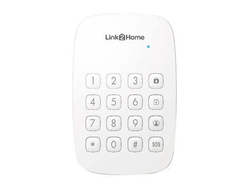 The Link2Home Smart Alarm Keypad allows you arm and disarm your smart alarm. It also surports home and SOS modes.The keypad has up to 80m open field Zigbee transmission (3.0). It requires smart alarm hub (L2H-SECUREGWAY).Battery powered (supplied) with low power indication and tamper protection.Specification:Transmission Range: 80mBattery Life: up to 24 monthsFixing: Surface Mount