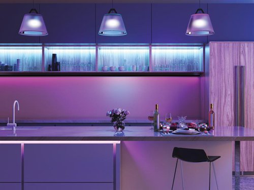 The Link2Home Flexible LED Light Strip has over 16 million colour variations, including white (warm or cool). It can also sync to your music and flash on the beat to create an at-home disco.Wi-Fi connected, so you can control each light individually or group multiple lights together to control one room or one house. No hub required. Fully integrated into other smart home devices, use with Amazon Alexa and Google Assistant. Just ask your smart speaker to control your light device or group by saying, 'Alexa, turn on the hallway' or 'Hey Google, turn the living room green'.Use the Link2Home app (Free) to set up precise timers that can be customised by days of the week. Set up countdown timers too. You can use these lights to set up a range of automation features, including automatically turning lights on or off as you enter or leave your home, or change with sunrise or sunset. You can also link your lamps with other Link2Home devices, such as turning lights on if an external camera detects movement.System Requirements:Wi-Fi ConnectionMobile or tablet with iOS 8 or later, or Android 4.1 or laterLink2Home Pro Account (Free)This Link2Home Flexible LED Light Strip has the following specification:Length: 5mInput Voltage: 12VPower: 6W/M +3.5W/M+3.5W/MMax. Lumen Output: 230Colour Temperature: 2700-6500K + RGBLifespan: 20,000 hoursBeam Angle: 120°IP Rate: IP65 (Strip only)Width: 12mmPower Plug Cable Length: 150cm