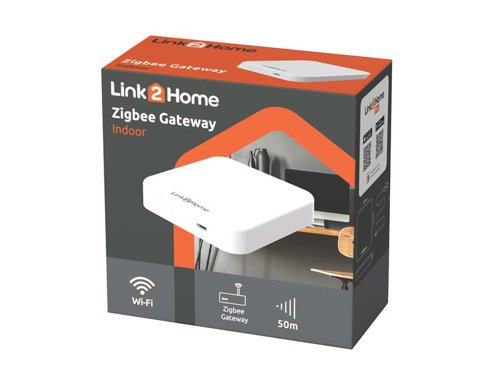 The Link2Home Smart Zigbee Gateway consists of a highly integrated Wi-Fi module, lower power consuming Zigbee module and PCBA. For use with Link2Home Zigbee devices, including outdoor light and heating control. One Gateway can control up to 60 devices. Zigbee is good for connecting devices with long endpoints, achieving a range of up to 100m in a straight line, and is prone to less interference vs Wi-Fi.Ideal for outdoor lighting when battery-operated devices and Wi-Fi signal are an issue, as Zigbee is low power consuming.Specification:Input: 5V, 1AWorking Temperature Range: -10°C~55°CWorking Humidity Range: 10%-90%RHIP Range: IP20