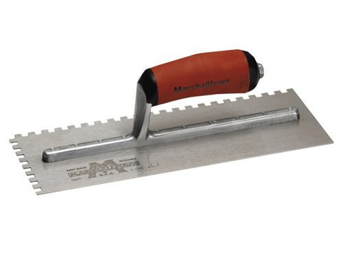 M/T702SD Marshalltown M702SD Notched Trowel Square 1/4in DuraSoft® Handle 11 x 4.1/2in