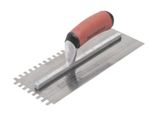 Marshalltown 6mm Stainless Steel Square Notched Trowel DuraSoft® Handle