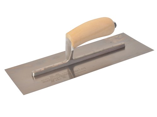 M/T MXS13SS Plasterer's Finishing Trowel Stainless Steel Wooden Handle 13 x 5in