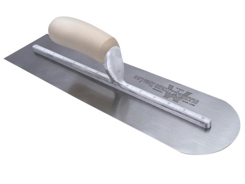 M/T MXS81RE Rounded Plasterer's Finishing Trowel Wooden Handle 18 x 4in
