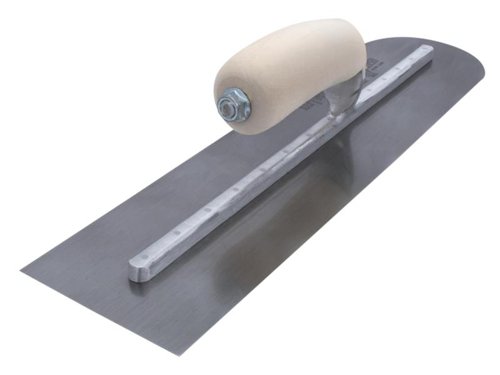 M/T MXS81RE Rounded Plasterer's Finishing Trowel Wooden Handle 18 x 4in