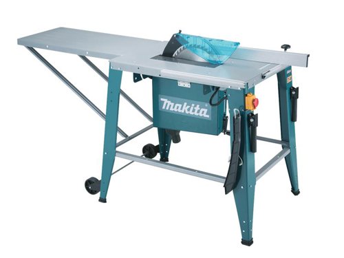 The Makita 2712/2 Site Saw is powered by a durable, heavy-duty induction motor for high-performance and a long, maintenance-free service life. It has 2 wheeled legs for easy mobility and 2 long carry handles for safe and comfortable lifting. The saw has a robust steel plate table and extension table. It can be connected to a dust extractor for a cleaner working environment.Supplied with: 1 x Carbide Tipped Blade 315 x 30mm x 40T, 1 x Rip Fence (Guide Rule), 1 x Push Stick, 1 x Push Block, 1 x Wrench and 1 x Extension CableSpecification:Input Power: 240V 2,00W, 110V 1,650WNo Load Speed: 2,950/min.Main Table: 550 x 800mmRear Extension: 400 x 800mmCutting Depth: @90° 85mm, @45° 58mmBevel Capacity: 0°-45ºDisc Ø x Bore: 315 x 30mmWeight: 52.9kgThis Makita 2712/2 315mm Site Saw is the 110V version.Supplied with: 1 x Carbide Tipped Blade 315 x 30mm x 40T, 1 x Rip Fence (Guide Rule), 1 x Push Stick, 1 x Push Block, 1 x Wrench and 1 x Extension Cable.