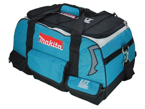 The Makita LXT400 Heavy-Duty Tool Bag is made from hard wearing nylon weave material. It features multiple internal and external pockets for storage and is padded throughout. Plastic skids on the base provide additional protection.This Makita LXT400 Heavy-Duty Tool Bag has the following specification:Size: 60 x 36 x 30cm.
