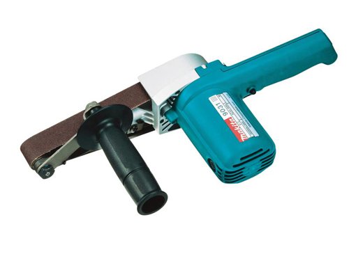 The Makita 9031 30mm Multi Purpose Sander is a powerful machine with an adjustable speed setting dial for ease of use. The tool has double insulation to protect the user and it can be fitted to a Makita vacuum cleaner/dust collector.It is supplied with 10 abrasive belts and a side handle.Specifications:Input Power: 550 Watt.Belt Speed: 200-1,000m/min.Belt Size: 30 x 533mm.Weight: 2.7kg.Vibration sanding: 2.5m/sec².Vibration K factor: 1.5m/sec².Noise sound power: 94 dB(A).Noise sound pressure: 83 dB(A).Noise K factor: 3 dB(A).The Makita 9031 30mm Multi Purpose Sander 550 Watt comes in the 240 Volt Version.It is supplied with 10 abrasive belts and a side handle.