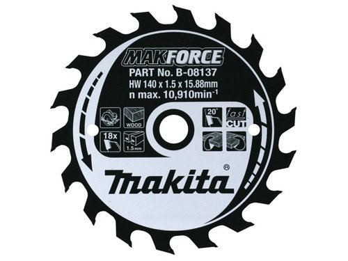 MAK B-08159 MAKFORCE TCT Circular Saw Blade 165 x 20mm x 10T