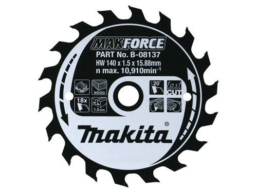 MAK B-08501 MAKFORCE TCT Circular Saw Blade 210 x 30mm x 40T