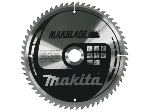 MAK B-09020 MAKBLADE PLUS® TCT Circular Saw Blade 260 x 30mm x 60T
