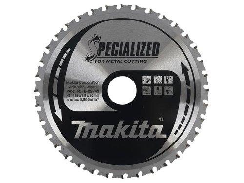 MAK B-09759 Specialized for Metal Cutting Saw Blade 185 x 30mm x 38T