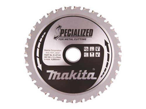 MAK B-47151 Metal Cutting Circular Saw Blade 150 x 20mm x 32T