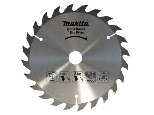 MAK D-03333 TCT Circular Saw Blade 165 x 20mm x 24T