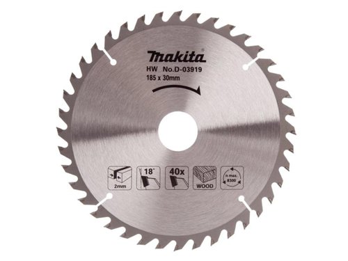 MAK D-03919 TCT Circular Saw Blade 185 x 30mm x 40T