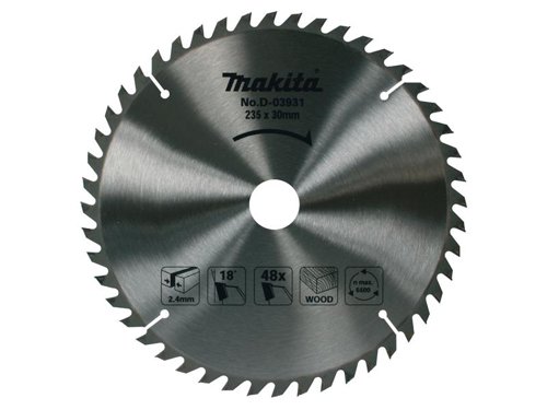 MAK D-03931 TCT Circular Saw Blade 235 x 30mm x 48T