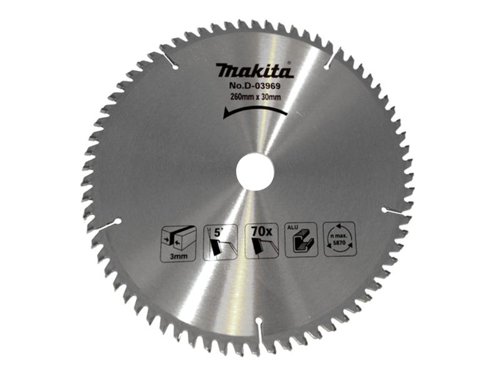 MAK D-03969 TCT Mitre Saw Blade 260 x 30mm x 70T