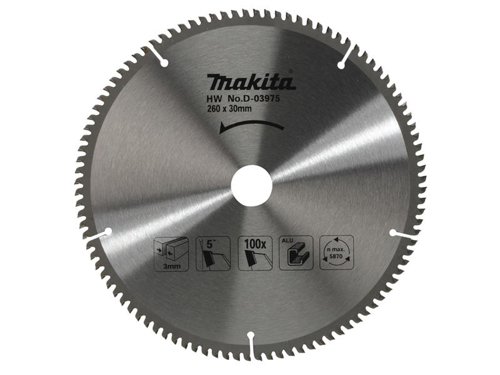 MAK D-03975 TCT Mitre Saw Blade 260 x 30mm x 100T