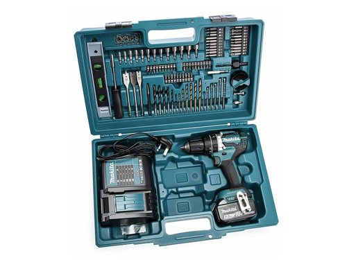 MAK DHP484STX5 Brushless Combi Drill 18V 1 x 5.0Ah Li-ion + Accessory Set